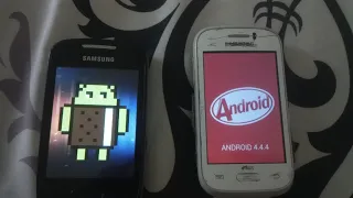 Galaxy Mini (Android 4.0.4) vs Galaxy Young (Android 4.4.4) boot race