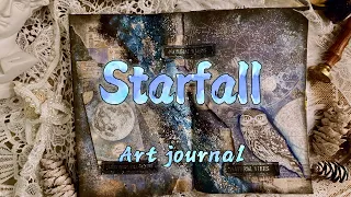 Starfall Vintage Mix Media NO TALKING CALMING Art Journal