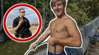 US Military Equipment Found Magnet Fishing - Magnet Fishing Gone Crazy (Police Alerted)
