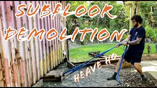 Shipping Container Workshop Build | Ep. 3 Subfloor Demolition