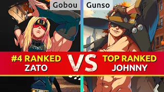 GGST ▰ Gobou (#4 Ranked Zato) vs Gunso (TOP Ranked Johnny). High Level Gameplay