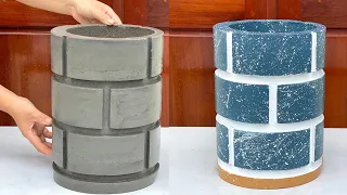 Beautiful and simple  - Plant pots are cast from cement and sand with long term use value