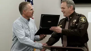 Manton Man Receives Certificate of Bravery for Rescuing Man from Burning Truck