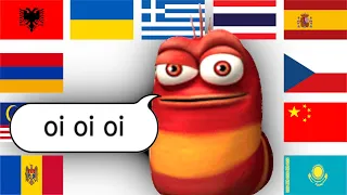 Red Larva "Oi Oi Oi" in different languages meme