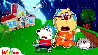 No No! A Big Tornado is Coming! Our School Collapsed - Kids Safety Cartoon 🤩 Wolfoo Kids Cartoon