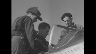 B-47 Stratojet Med Bomber Refuels In Mid Air. 1951