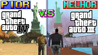 COMPARANDO GTA IV e 3 (SEMELHANÇAS III, DIFERENÇAS, TODAS AS VERSÕES/VERSÃO, VS, O MELHOR)