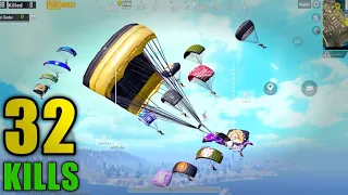 50 PLAYERS LANDING in NOVO | 32 KILLS | SOLO vs SQUAD | PUBG MOBILE SANLAX