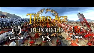 --THE WINDS OF HARAD-- Third Age: Reforged 3v4 Gondor vs Harad Desert Battle