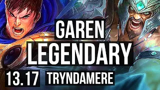 GAREN vs TRYNDAMERE (TOP) | 10/1/3, Legendary | EUW Master | 13.17