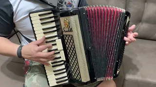 (✈️VENDIDO) Acordeon Scandalli Série ouro 120 Baixos Leve Reduzida ( leve pra sua costas)