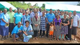 Fijian Minister for Agriculture Hon. Dr. Reddy visits new farmer in Tuvarara..