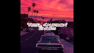 Hotel California backing track TRANSPOSED -2 Am (guitar solo)