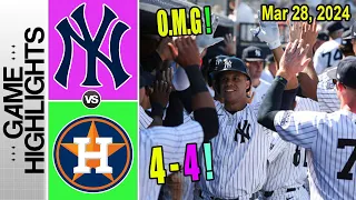 NY Yankees vs Astros Highlights Soto's 1st hit as a Yankee | MLB Opening Day