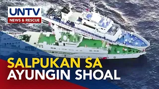 Mga barko ng PCG at Chinese Coast Guard, nagbanggaan sa Ayungin Shoal sa WPS