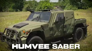 Discover latest generation AM General combat tactical vehicles HUMVEE Saber & Supacat HMT 105mm gun