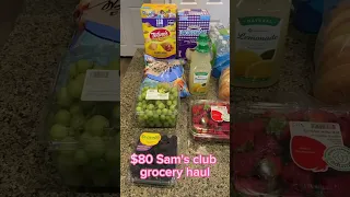 $80 Sam's Club Grocery Haul | Family of 4 #grocerybudget