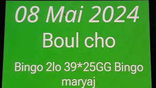 Boul cho pou aswe a 08 mai 2024 Bingo 2lo 39*25GG🔥Bingo maryaj🔥LE NORD LOTTO🔥💯✅✅