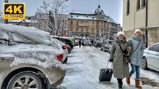 Lviv, UKRAINE 🇺🇦 - Morning Walk (WINTER) - 4K - Walking Tour