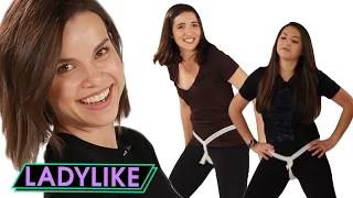 Women Try Vintage Period Belts • Ladylike