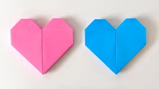 【簡単折り紙】ハートの折り方 ★1番分かりやすい★ Origami How to make easy heart  종이접기 하트 折纸 爱心 愛心 papiroflexia corazón 可愛い