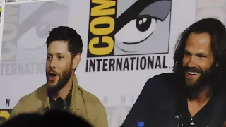 Supernatural season 15 farewell panel at SDCC 2019 (Jared Padalecki, Jensen Ackles, Misha Collins)