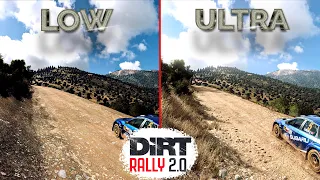 Dirt Rally 2.0 - Greece Daytime Clear - Low vs Ultra (Graphics and FPS Comparison) [PC 4K Ultra]