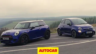 Mini JCW v Abarth 595 Review | hot hatches tested | Autocar