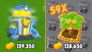 Tier 5 VS Tier 2 Support Towers (Same Price Comparison) | BTD6