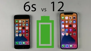 iPhone 12 vs iPhone 6s Battery Life DRAIN Test