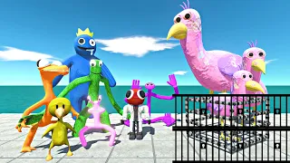 Rainbow Friends Rescues Multiplying Opila Bird Team and Fight - Animal Revolt Battle Simulator