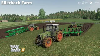 Plowing with 3x Fendt Tractor, Buying Cows, Planting Sugar Beet│Ellerbach│FS 19│Timelapse#04