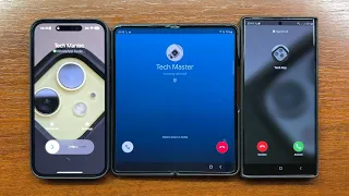 iPhone 14 ProMax vs Samsung Z Fold4 vs S22 Ultra WhatsApp vs Google Duo vs Signal App Incoming Calls