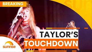 Taylor's touchdown down under