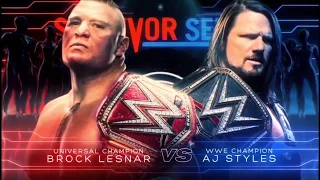 Brock Lesnar vs. AJ Styles Survivor Series 2018 Official Match Card