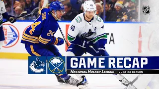 Canucks @ Sabres 1/13 | NHL Highlights 2024