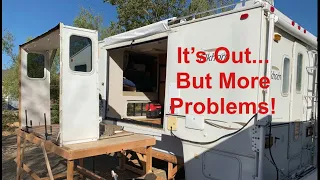 It’s Out! RV Slideout Removal and Repair.  It’s Not Good News.