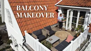 #5 BALCONY MAKEOVER | cleaning, planting, decorating 🌿