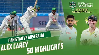 Alex Carey 50 Highlights | Pakistan vs Australia | 2nd Test Day 2 | PCB | MM2T