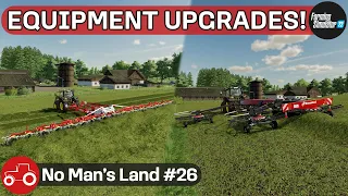 Upgrading Our Equipment For Making HayHarvesting Canola & Sorghum - No Man's Land #26 FS22 Timelapse