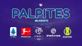 PALPITES FUTEBOL - 28/08 - LIGAS INTERNACIONAIS E BRASILEIRÃO SÉRIE B