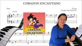 🎹🎵Corazon encantado - Partitura Piano Versión fácil🎵