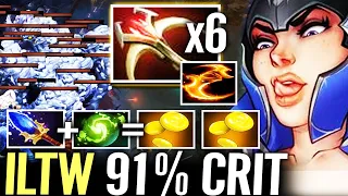 🔥 ILTW Luna x6 Bounce Daedalus — 91% Critical Strikes + Refresher Aghanim Strongest Carry Dota 2 Pro