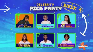 NFL Slimetime Week 4 Game Picks on Nickelodeon with Josh Richards