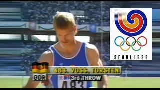 Torsten Voss (GDR) shot put (decathlon) 1988 Olympics Seoul.