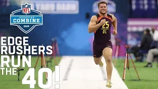 Edge Rushers Run the 40-Yard Dash | 2019 NFL Scouting Combine Highlights