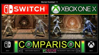 Mortal Kombat 11 (Switch vs Xbox One X) Side by Side Comparison | VCDECIDE