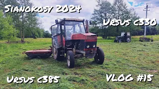 😄Vlog #15😉 zaczynamy sianokosy na dwa zestawy😊ursus c385 & ursus c330😎