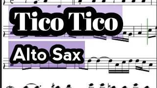 Tico Tico Alto Sax Sheet Music Backing Track Play Along Partitura