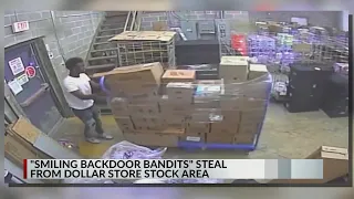 Backdoor bandits steal from dollar store stock area